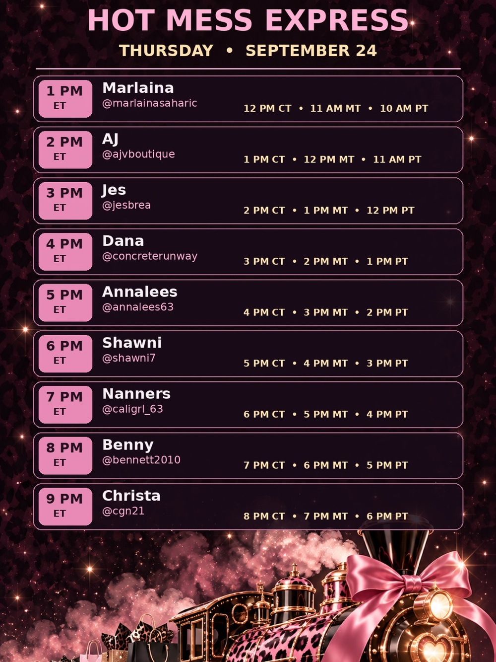 SPECIAL EVENTS TAG LIST!